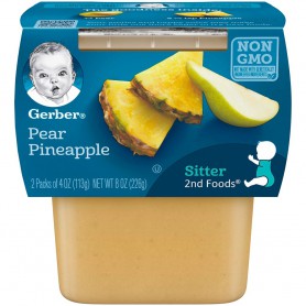 GERBER 2ND FOODS PEAR PINEAPPLE 2PK*4OZ