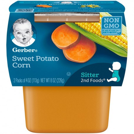 GERBER 2ND FOODS SWEET POTATO CORN 2PK*4OZ
