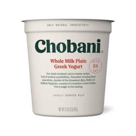 CHOBANI WHOLE GREEK YOGURT 32OZ