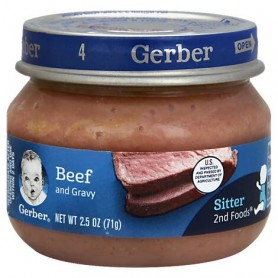 GERBER 2ND FOODS BEEF AND BEEF GRAVY 2.5OZ