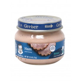 GERBER 2ND FOODS HAM AND HAM GRAVY 2.5OZ