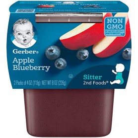 GERBER 2ND FOODS APPLE STRAWBERRY BANANA 2PK*