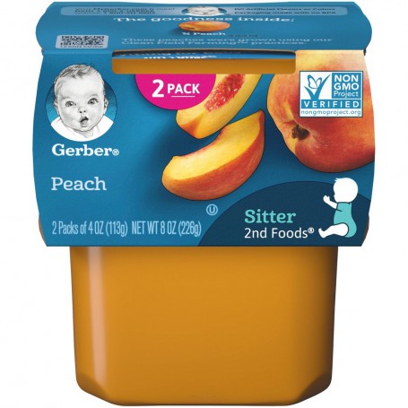 GERBER 2ND FOODS PEACH 2PK*4OZ
