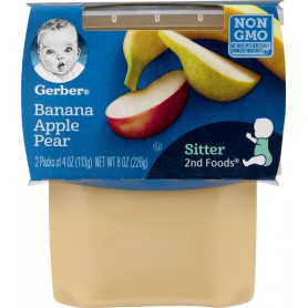 GERBER 2ND FOODS BANANA APPLE PEAR 2PK*4OZ