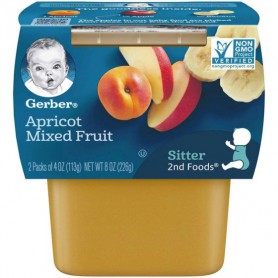 GERBER 2ND FOODS APRICOT MIXED FRUIT 2PK*4OZ