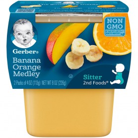 GERBER 2ND FOODS BANANA ORANGE MEDLEY 2PK*4OZ