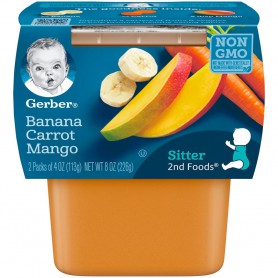 GERBER 2ND FOODS BANANA CARROT MANGO 2PK*4OZ