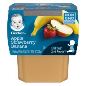 GERBER 2ND APL STRBRY 4 OZ 2 PK