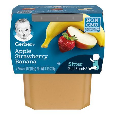 GERBER 2ND APL STRBRY 4 OZ 2 PK