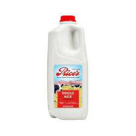 PRICES WHL PL MILK HALF GAL