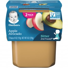 GERBER 2ND APL/AVOCADO 4OZ 2PK (8 OZ)