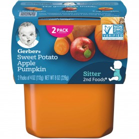 Gerber 2nd Foods Sweet Potato, Apple, Pumpkin 2 pack (8OZ)