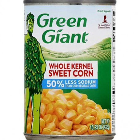 Green Giant Whole Kernel Sweet Corn, 50% Low Sodium (15.25OZ)