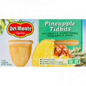 Del Monte Pineapple Tidbits in Lightly Sweetened Pineapple Juice(16OZ)