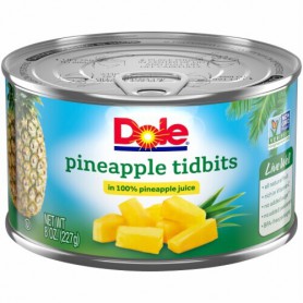 Dole Canned Pineapple Tidbits(8OZ)