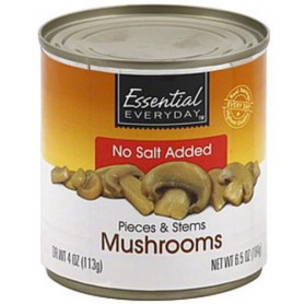 Essential Everyday Mushrooms Pieces and Stems No Salt Added(6.5OZ)
