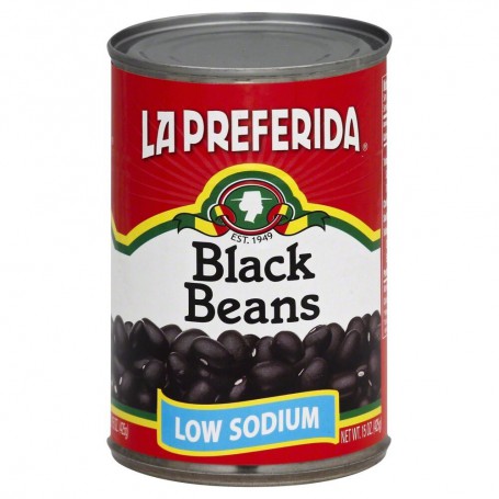 La Preferida Black Beans, Low Sodium (15OZ)