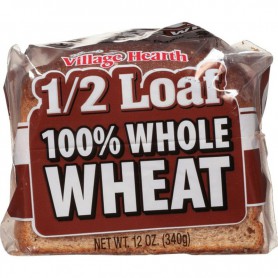 Village Hearth 100% Whole Wheat Bread Half Loaf (12OZ)