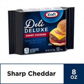 KRAFT DELI DLX SL SHRP CHEDD 12 SL (8 OZ)