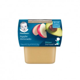 GERBER 2ND APL/AVOCADO 4OZ 2PK (8 OZ)