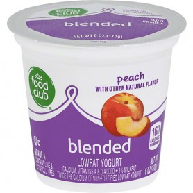 FC BLENDED LF PEACH YOGURT 6 OZ CUP