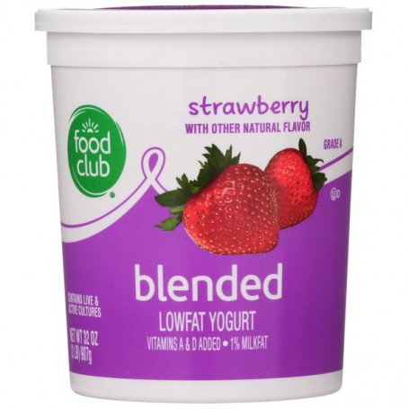 FC GRD A LF STRWBERY YOGURT 6 OZ CUP