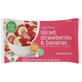 FOOD CLUB SLICED STRAWBERRIES & BANANAS