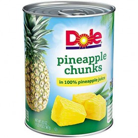 DOLE PINEAPPLE CHUNKS 100% JUICE