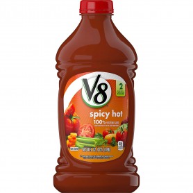 V-8 SPICY HOT 100% VEGETABLE JUICE 64 OZ.