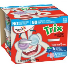 YOPLAIT LF WILD BERRY COTTON CANDY 8-4 OZ CUPS