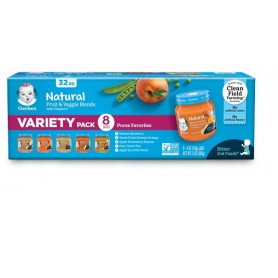 GRBR 2ND FD NAT FRT&VEG BLND VRTY PK PUREE 8-4OZ (32 OZ)