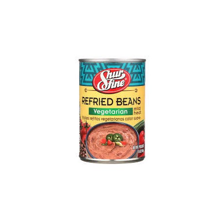 SHURFINE PREM VEG REFRIED BEANS (16 OZ)