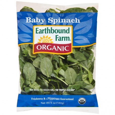 EB BABY SPINACH ORG CLMSHL 5 OZ