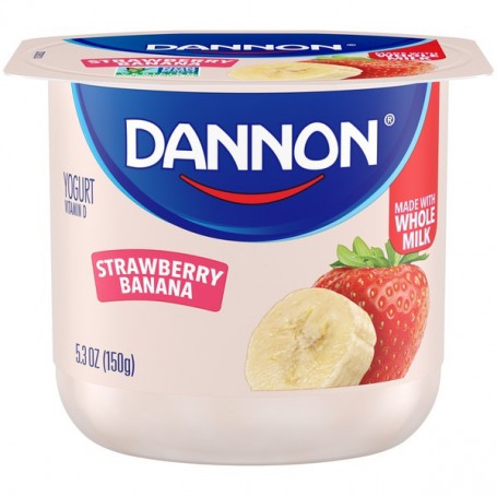 DANNON BLENDED STRWBERY BANAN LF YOGURT 5.3 OZ CUP