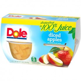 DOLE DICED APPLES IN JUICE 4 PK