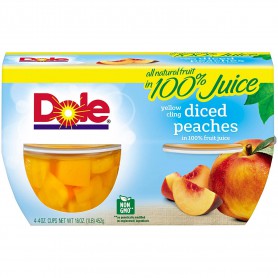 DOLE DICED PEACHES IN JUICE 4 PK
