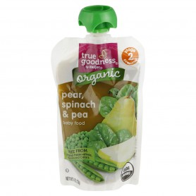 WILD HARVEST PEAR PEA SPINACH 4 OZ POUCH
