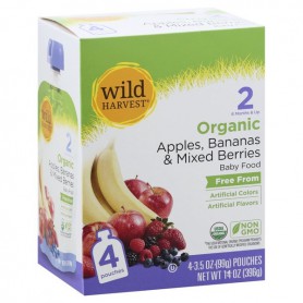 WILD HARVEST APPLE BERRY 4 OZ POUCH