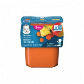 GERBER 2ND CARROT/MAN/PINAPL 4 OZ 2PK (8 OZ)