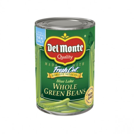 DEL MONTE GREEN BEANS, BL 28 OZ