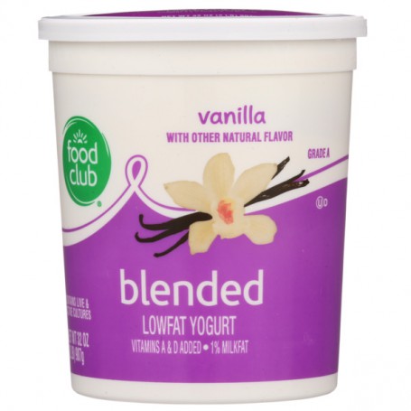 Food Club Yogurt Vanilla Lowfat (32 OZ)