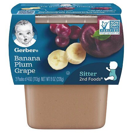 GERBER 2ND BAN/PL/GRP 4 OZ 2 PK