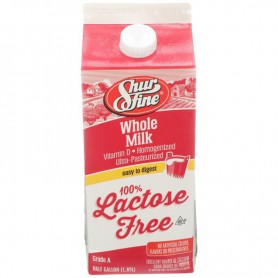 SHURFINE WHOLE MILK 100% LACTOSE FREE GRADE A (0.50 GAL)