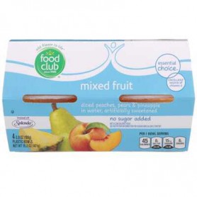 FOOD CLUB MIXED FRUIT W SPLENDA 15.2 OZ CUP