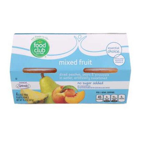 FOOD CLUB MIXED FRUIT W SPLENDA 15.2 OZ CUP