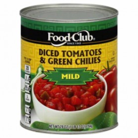 Food Club Diced Tomatoes And Green Chilies Mild