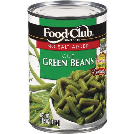 FOOD CLUB GREEN BEANS  CUT  NO SALT 14.5 OZ