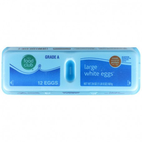 Food Club Large Eggs  Grade A White (1 DOZEN)