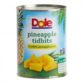 DOLE CANNED PA TIDBITS JUICE 20 OZ