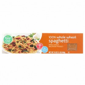 Food Club 100% Whole Wheat Spaghetti (16 OZ)